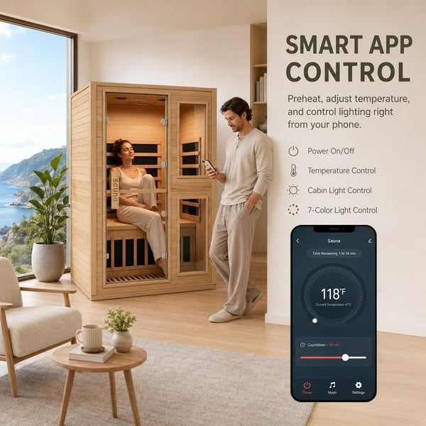 2-Person Far Infrared Sauna with Smart App Control