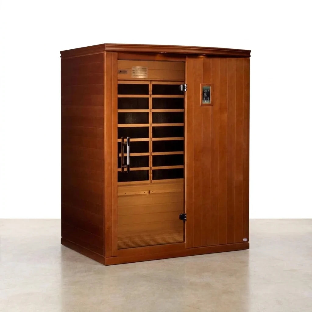 Madrid Elite 3 Person Low EMF Infrared Lighting Home Sauna — Studio Shot